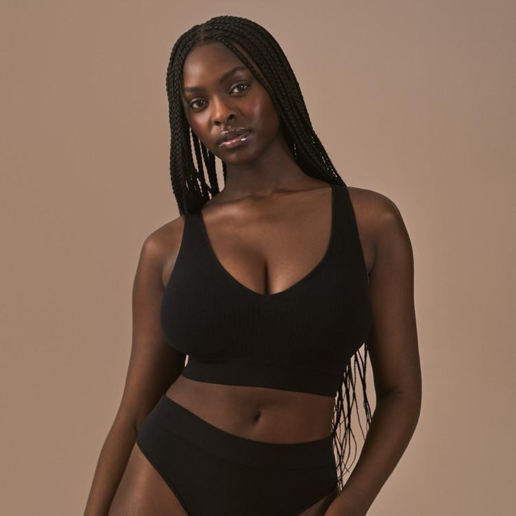 black bralette