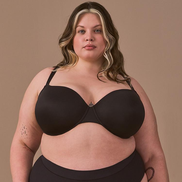 Padded black bra