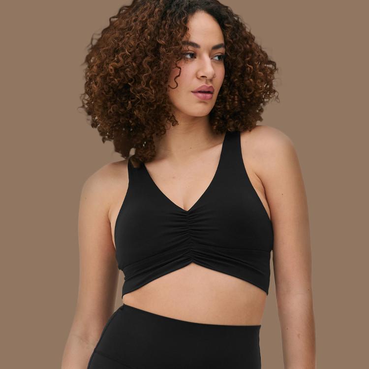 black sports bra