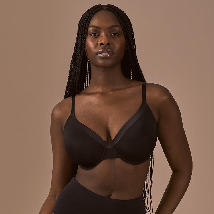 black full coverage bra