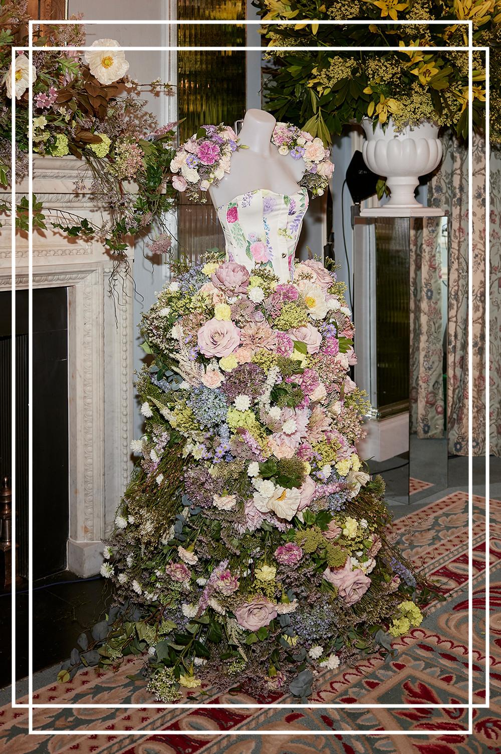 Bridgerton corset with flowers