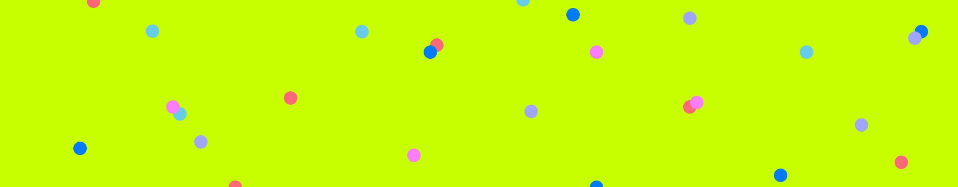 green background with confetti