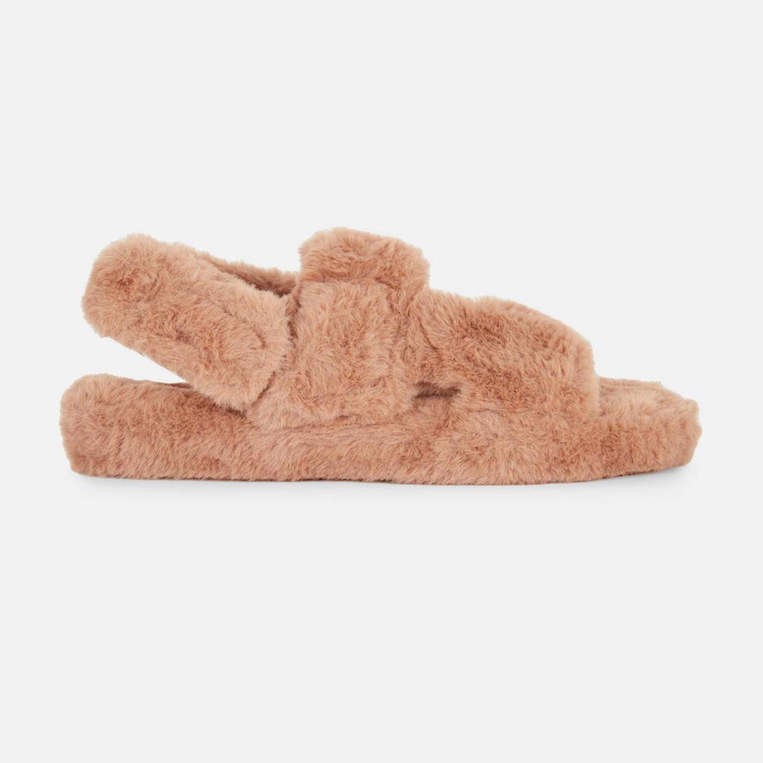 Womens faux fur slippers