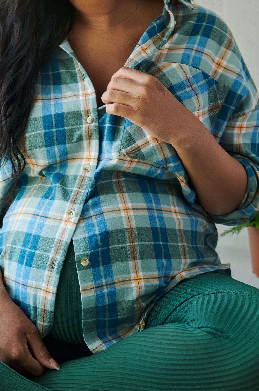 Camisa a cuadros verdes