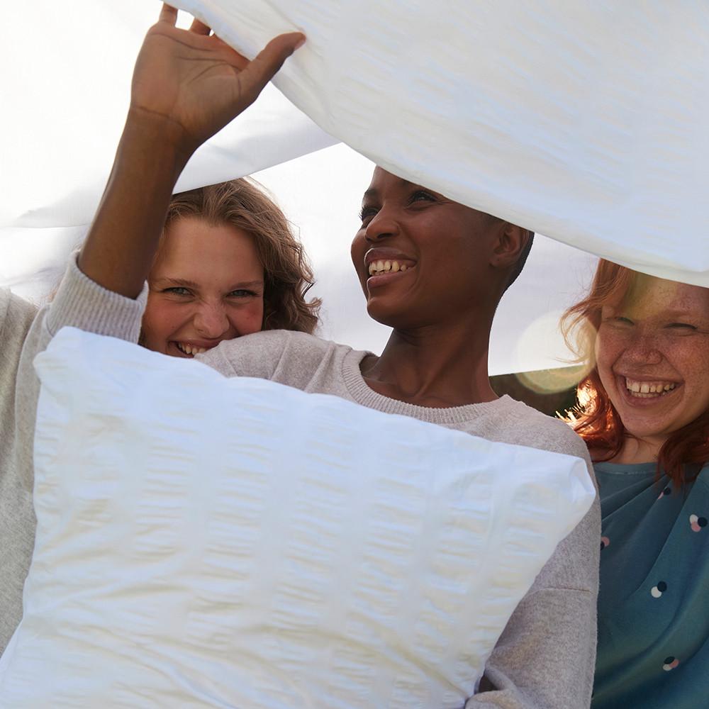 Models with pillows