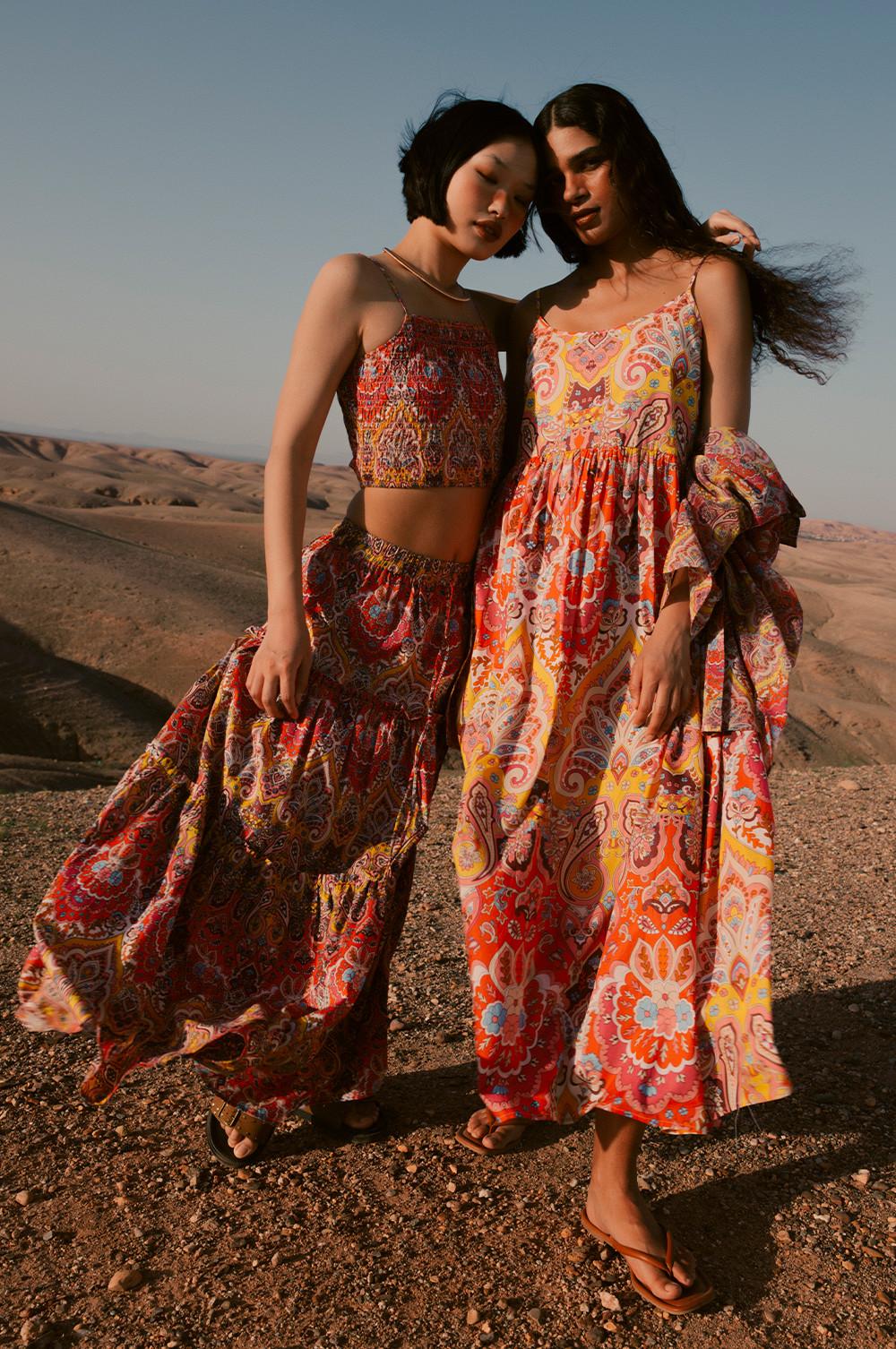 Womens Boho Paisley Print Trend