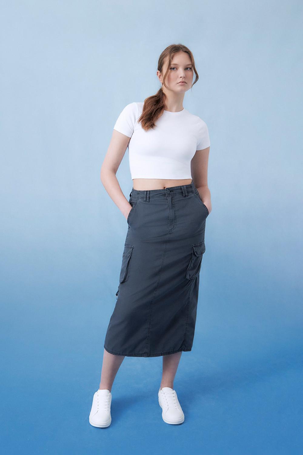 Primark grey outlet pencil skirt