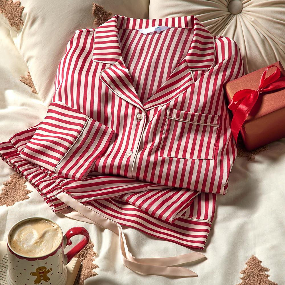 Red and white striped pyjamas