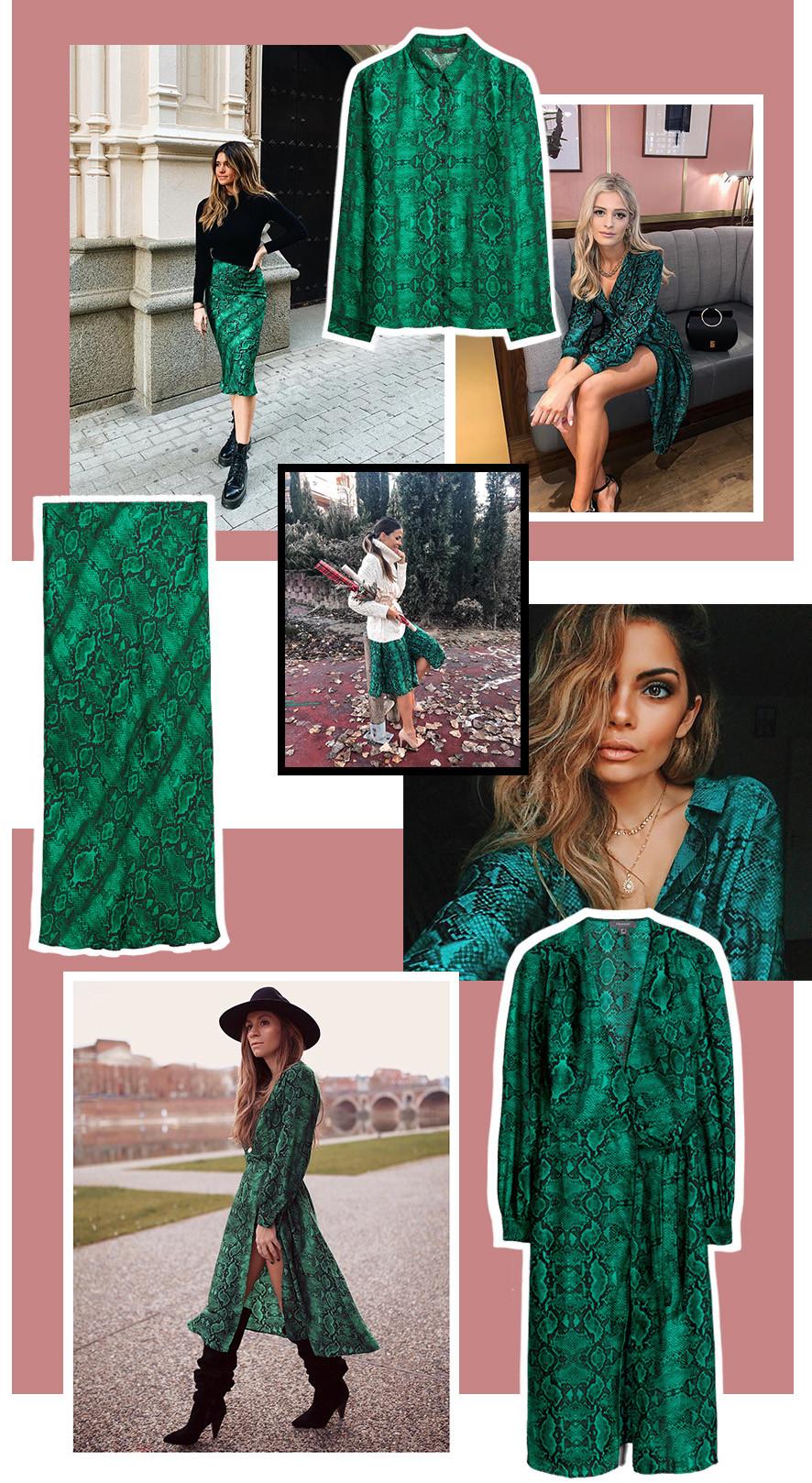 primark green animal print dress