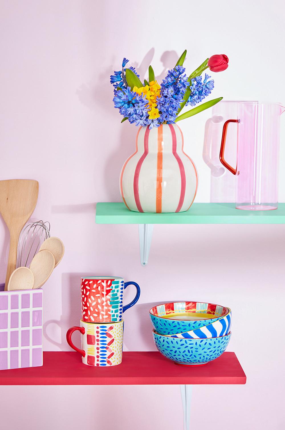 Colorful Print Bowl, Colorful Print Mug