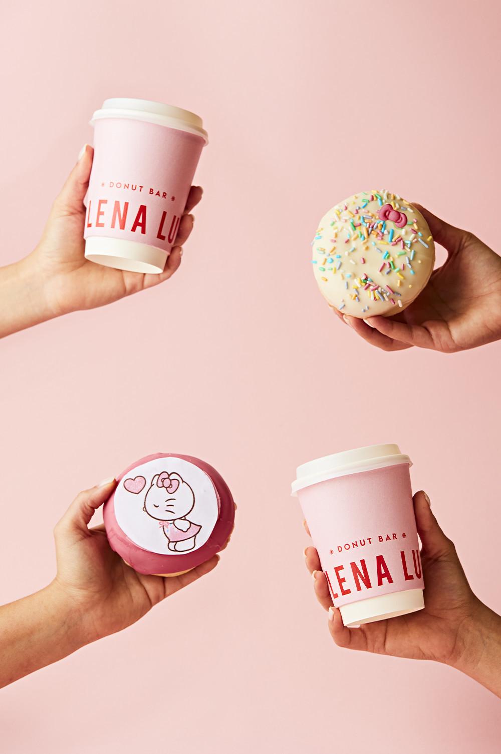 Hello Kitty and Friends X Lena Lu Primark Cafe cupcake, coffee cup and doughnut