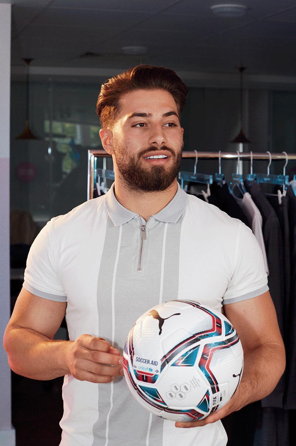 Kem Cetinay and David James football gif