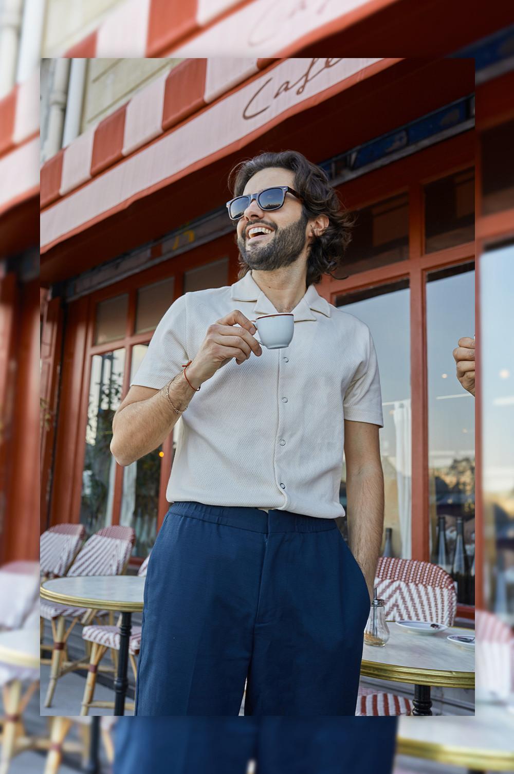 Chemise en jersey blanc Kem