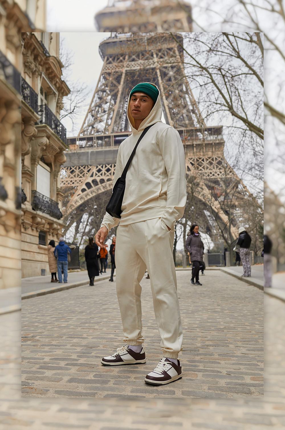 Sweat à capuche blanc Kem, pantalon de jogging blanc Kem