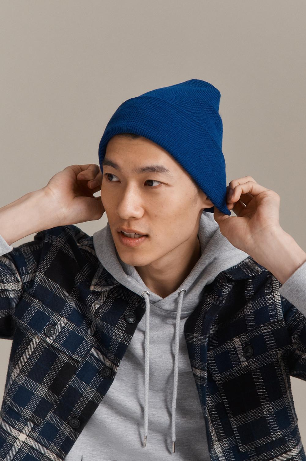 Blaue Beanie