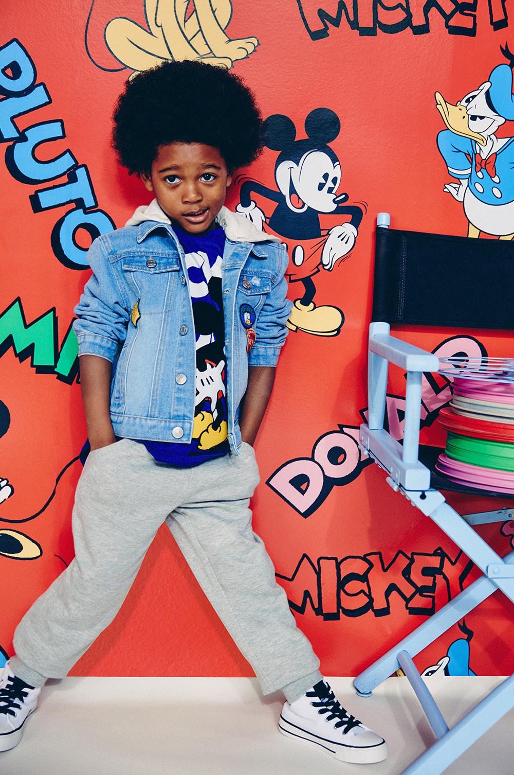 Veste en jean à capuche pour enfant Mickey Mouse Originals