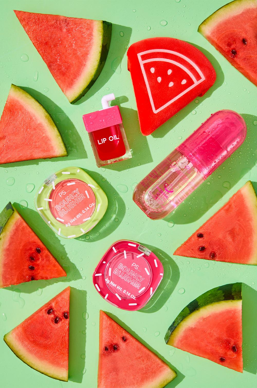 Watermelon lip oil and blush