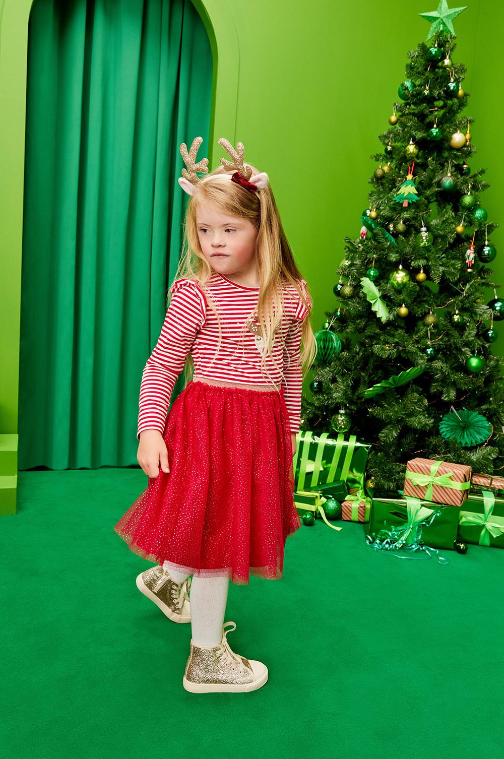 Reindeer stripe dress