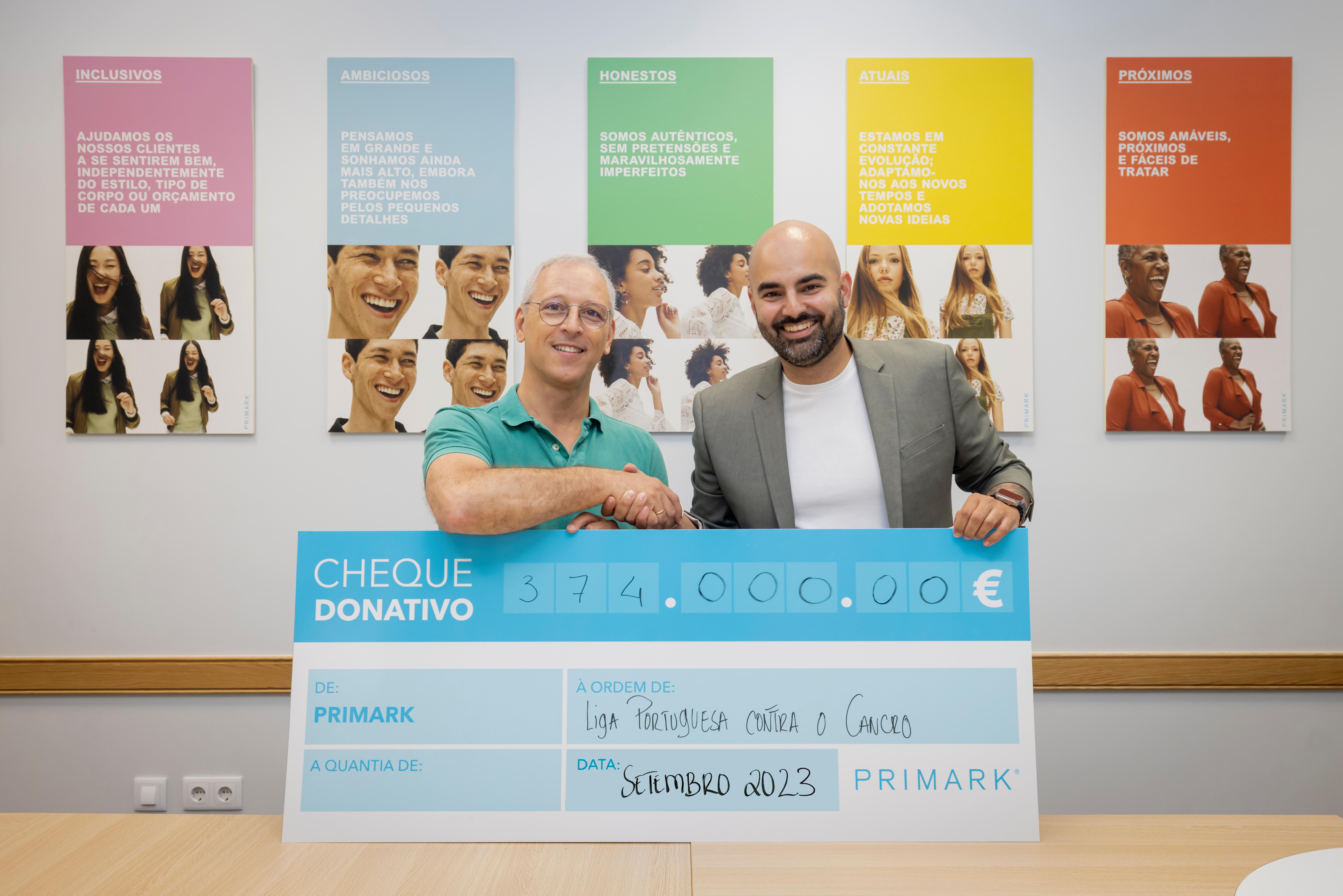 Primark doa 374 mil euros para apoiar a Liga Portuguesa  Contra o Cancro