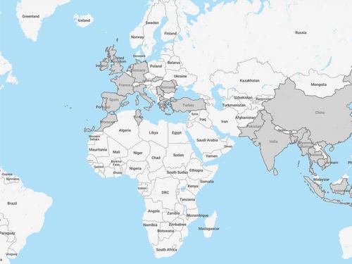 Mapa de aprovisionamiento global - Primark Cares