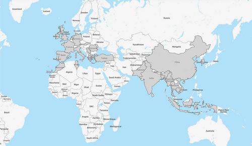 Globalni zemljevid nabave – Primark Cares