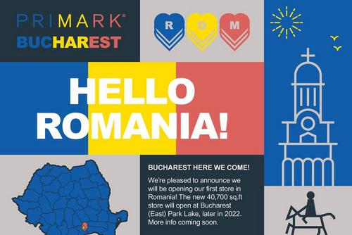 Primark continues international expansion as it confirms its first store in Romania