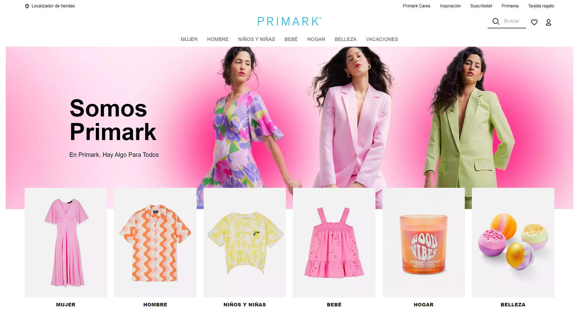 Primark lanza su nueva p gina web en Espa a