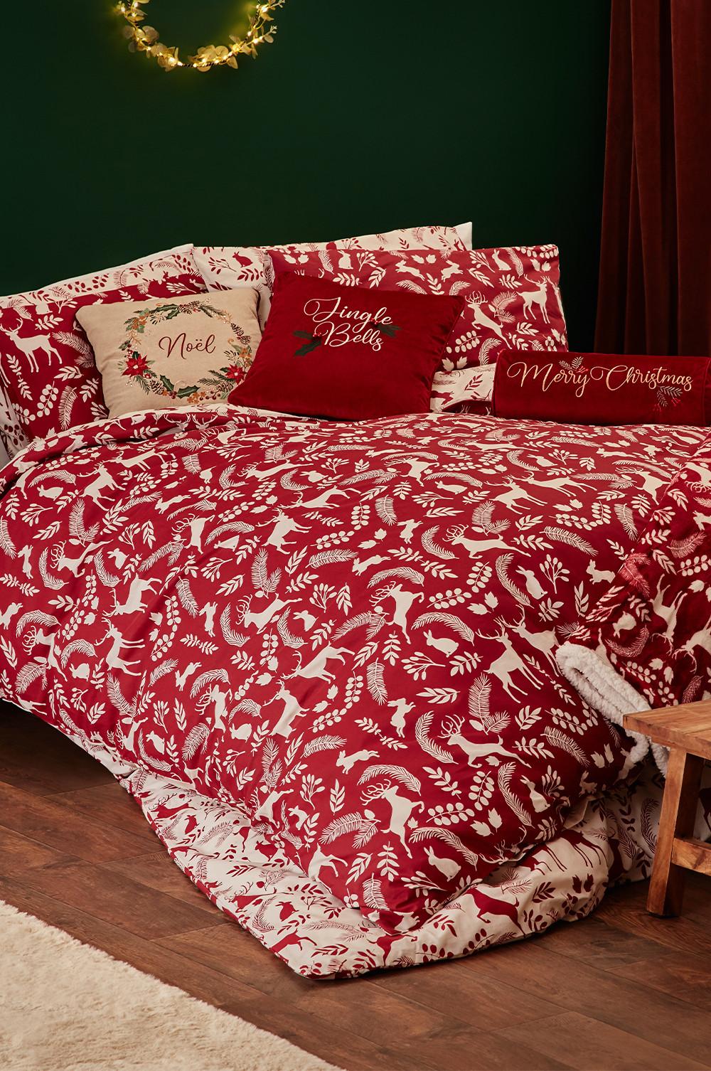 Christmas bedding and pillows