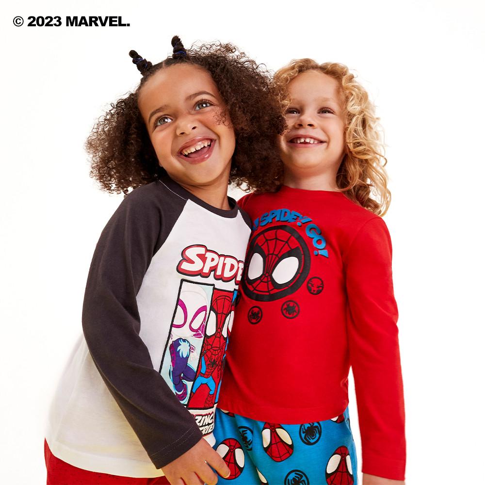 Children's Thermal Underwear Suits Spiderman Pajamas T-Shirt Tops