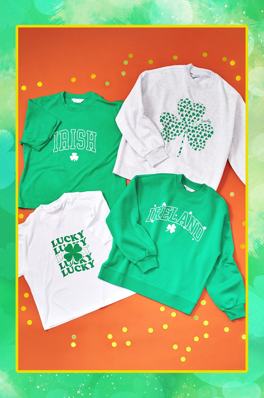  BesserBay Sudadera con capucha para niños pequeños del día de  San Patricio con capucha de trébol de 1 a 10 años, Verde y Blanco