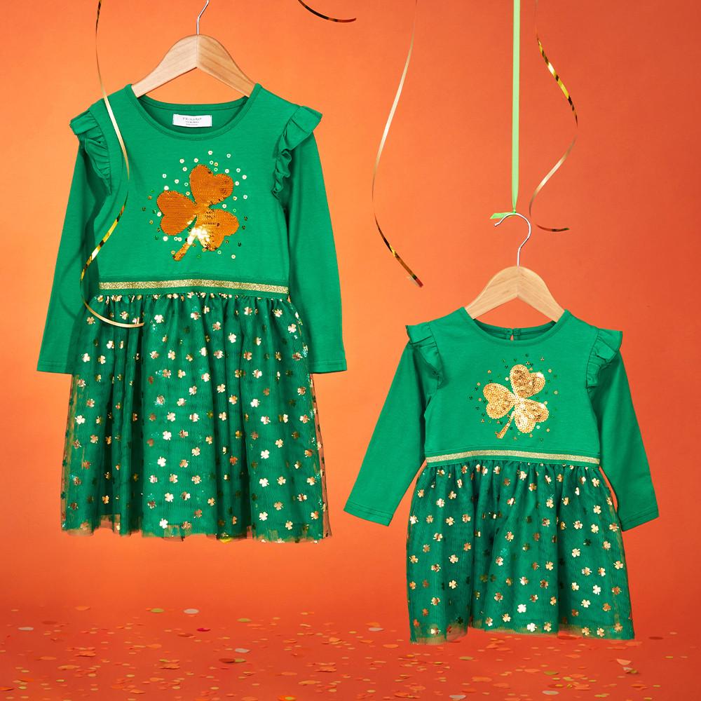  BesserBay Sudadera con capucha para niños pequeños del día de  San Patricio con capucha de trébol de 1 a 10 años, Verde y Blanco