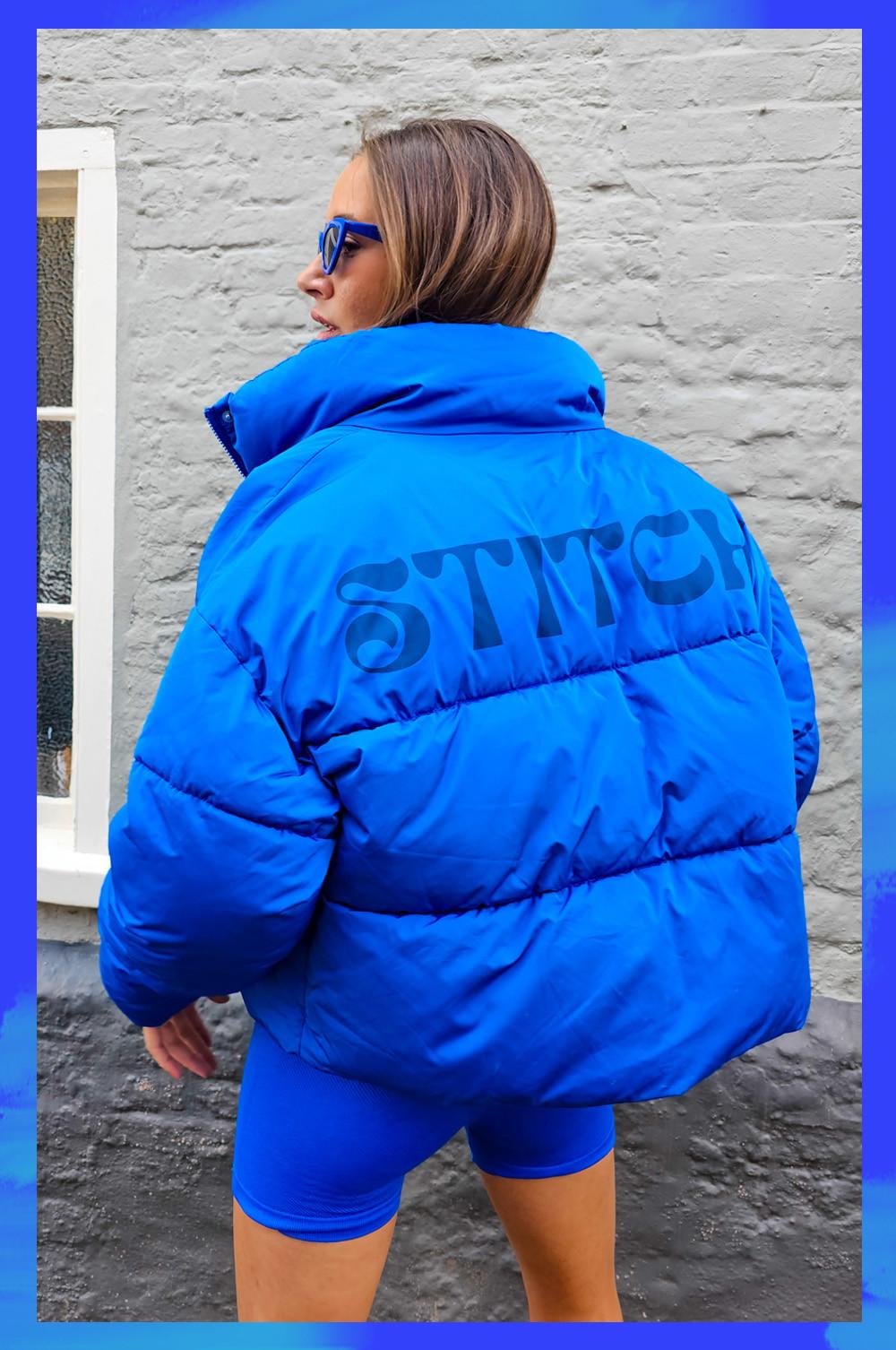 Primark blue puffer clearance jacket