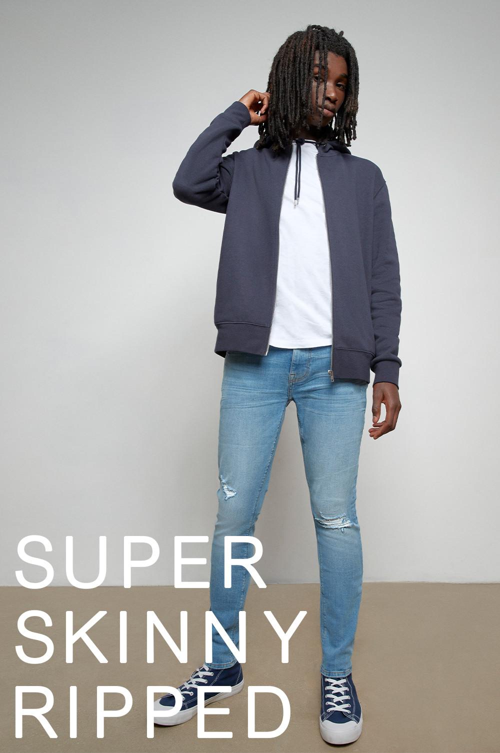 Le jean super skinny déchiré