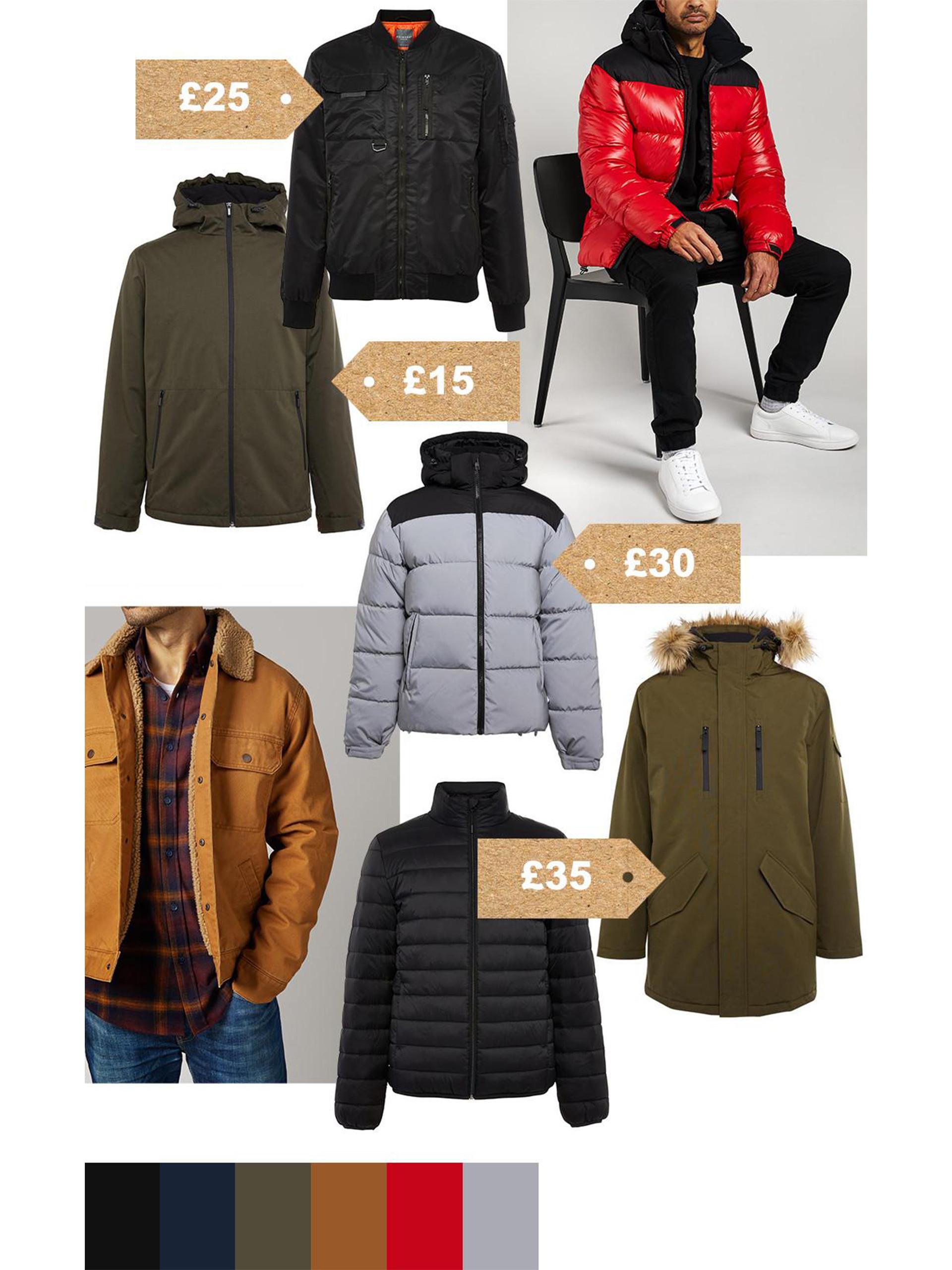 Primark menswear store jackets