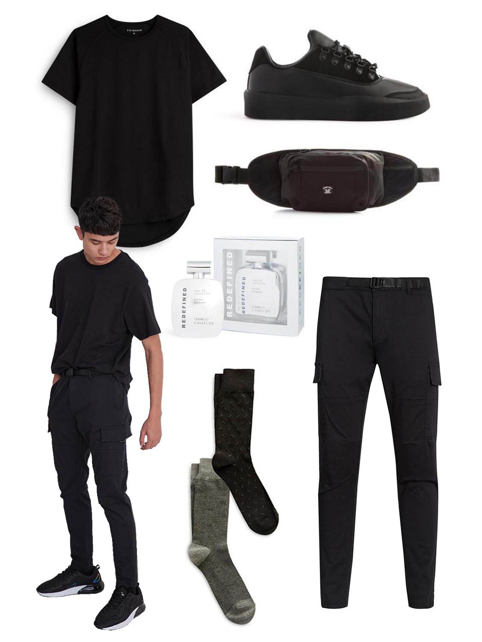 Collage mit Slim-Fit-Cargohose