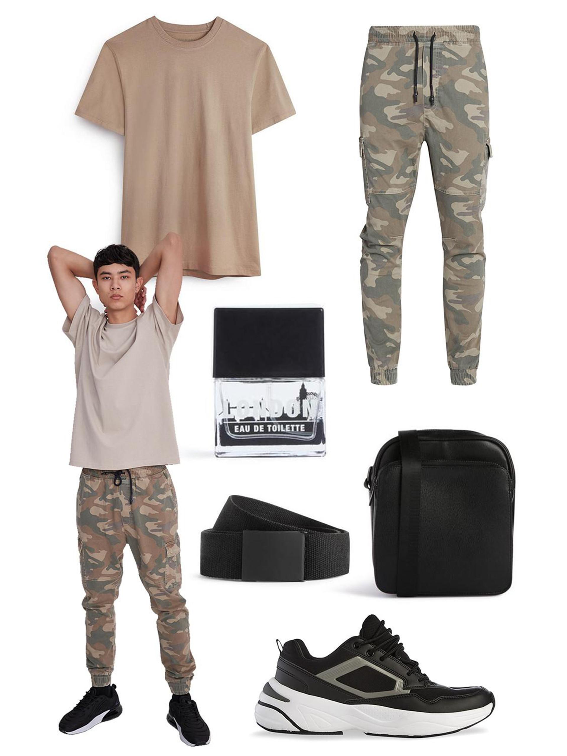 Camo trousers mens primark sale