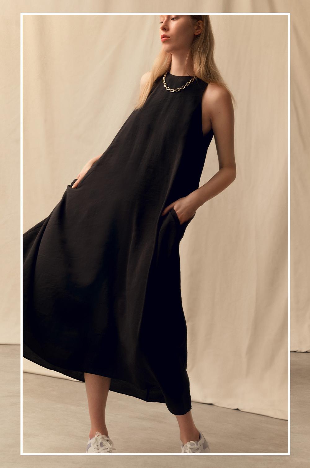 Robe mi-longue en maille