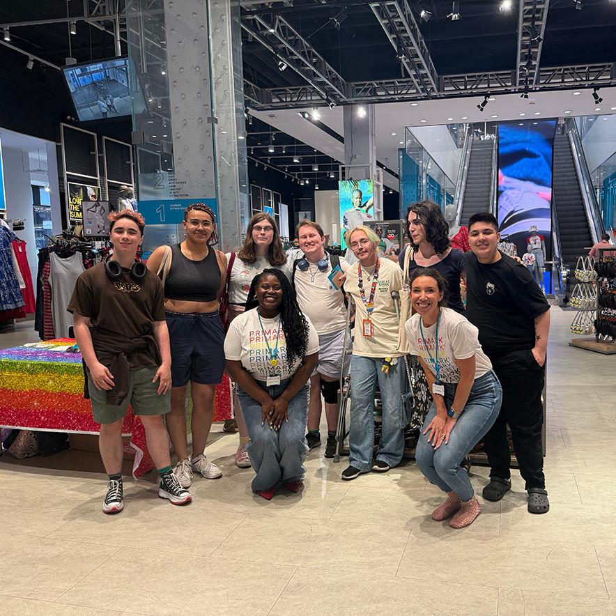 Group photo of Primark colleagues in a Primark store.