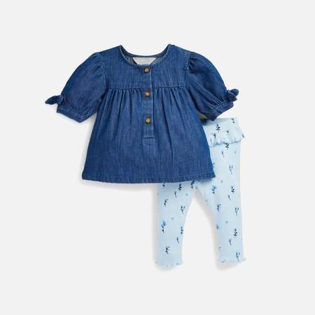Baby Blouse and Leggings Outfit Set