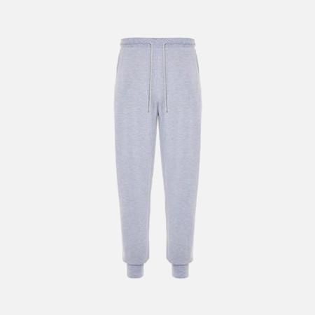 Grey drawstring pyjama trousers with cuffed hems