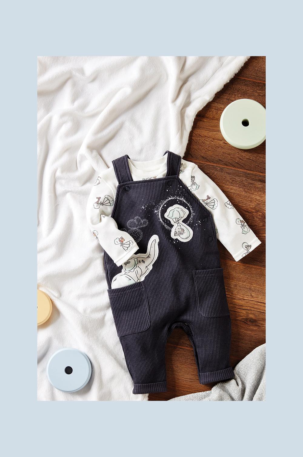 Dumbo Baby 2er-Set mit Latzhose