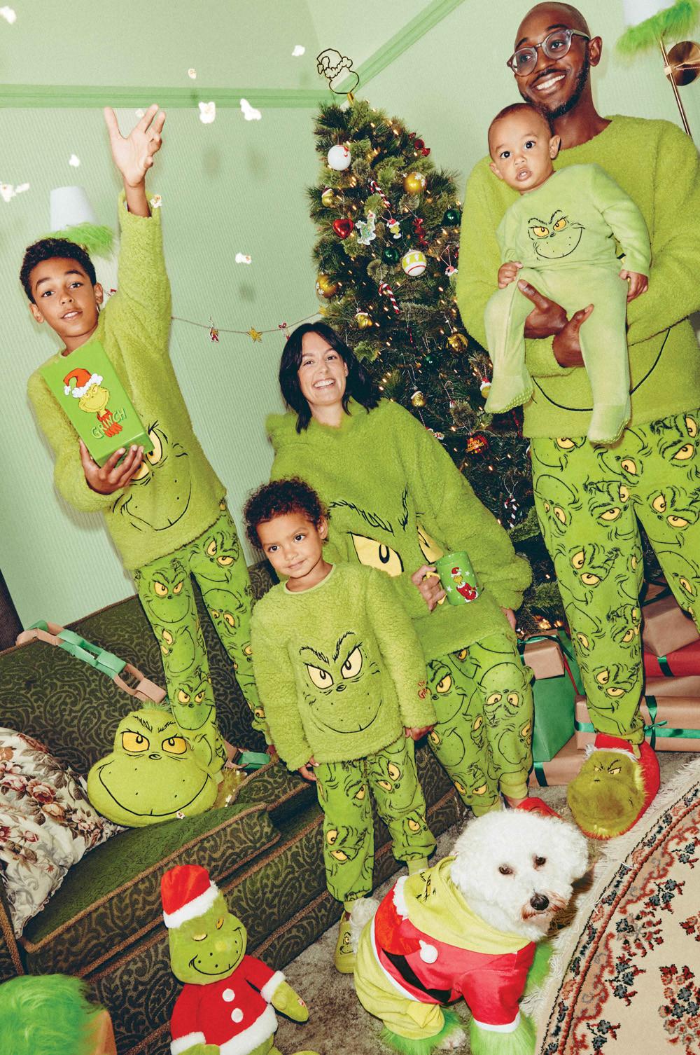 Pijamas a juego de El Grinch