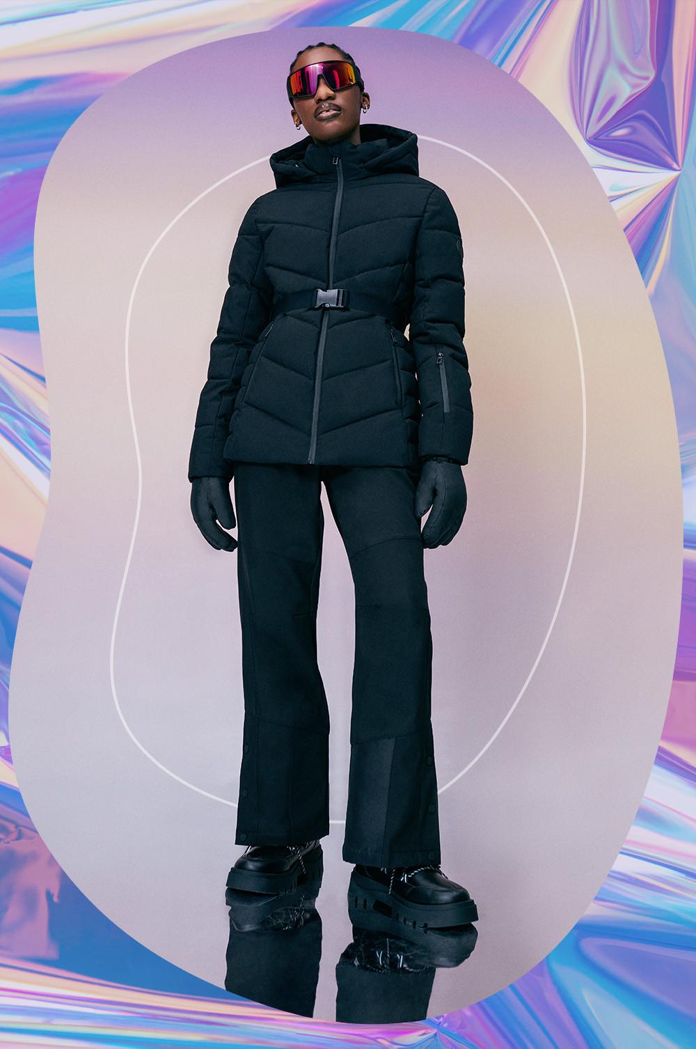  Traje de nieve para hombre, chaqueta y pantalón de esquí de  invierno con capucha, chaqueta y pantalón de montaña, Negro : Ropa, Zapatos  y Joyería