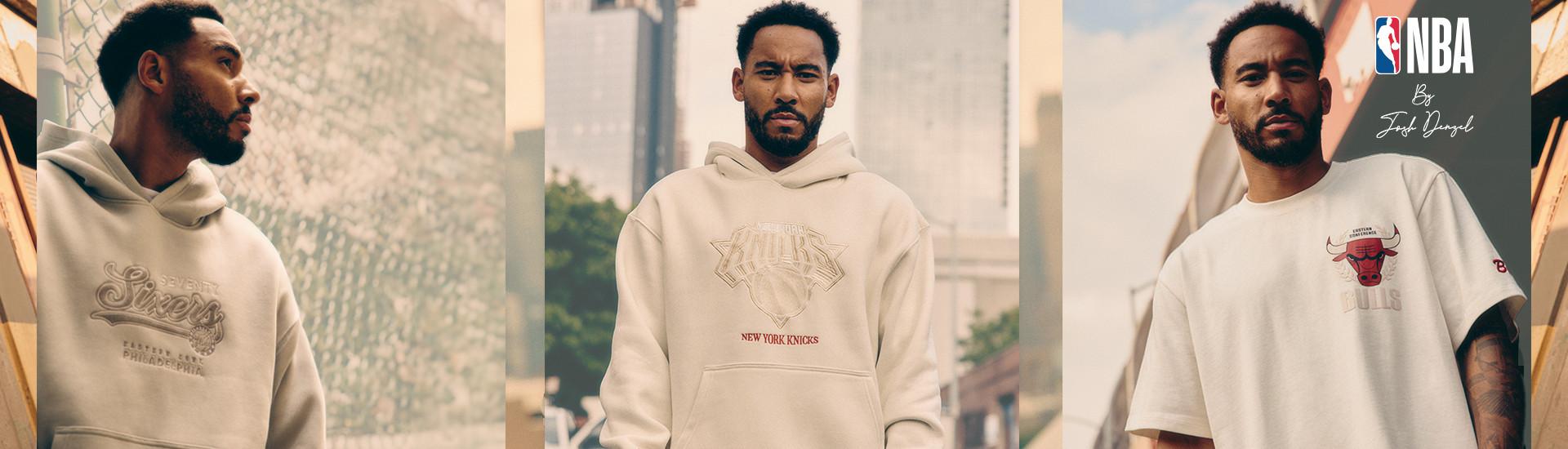Josh Denzel porte des sweats à capuche et t-shirts NBA