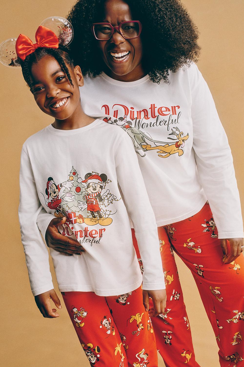 SHAINE Set Pigiama Natalizio Famiglia Abbinato, Top Lungo E Pantaloni, Morbido Misto Cotone, Donna Uomo Bambino