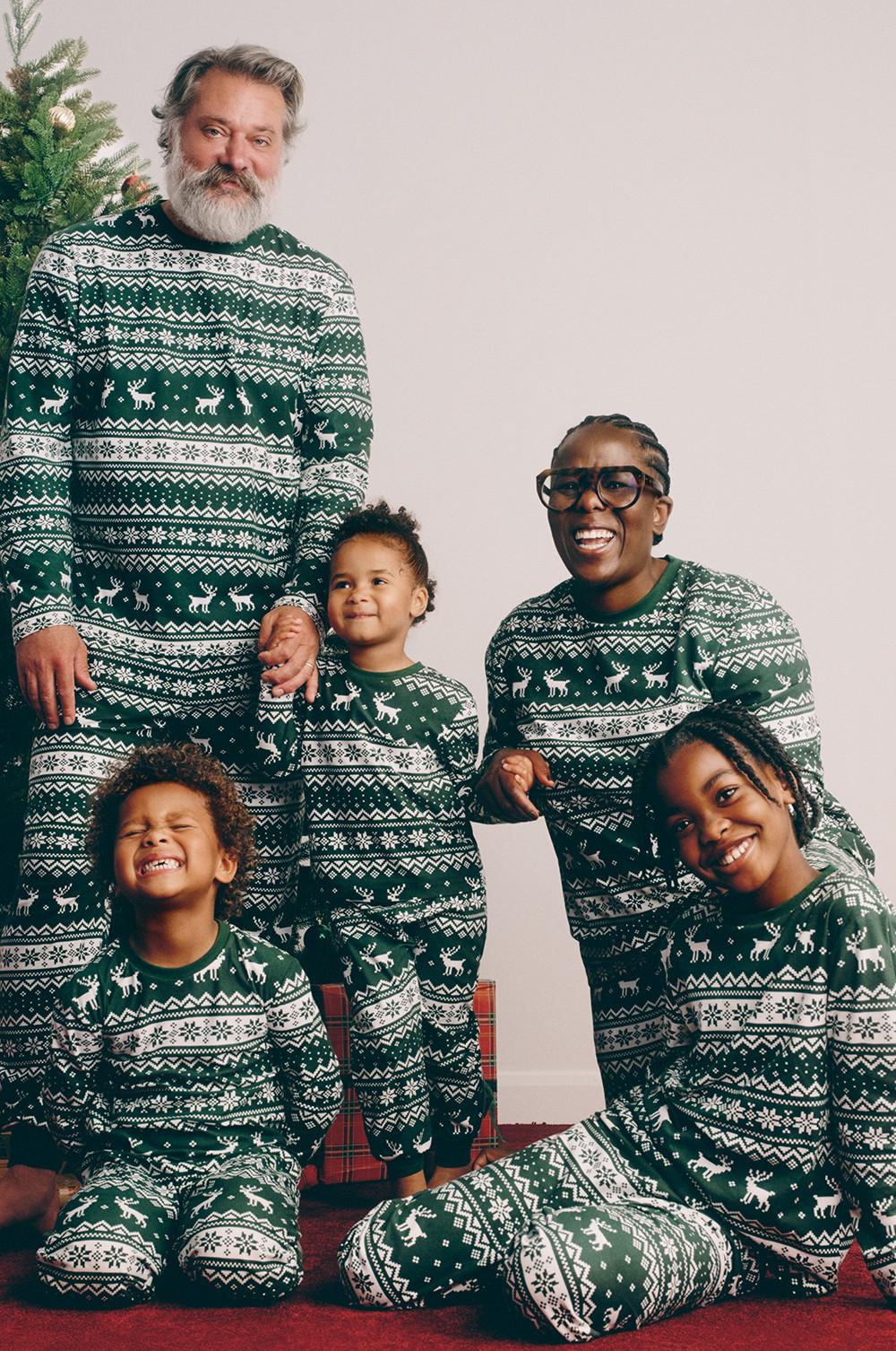 Matchende pyjama's met Fairisle-motieven
