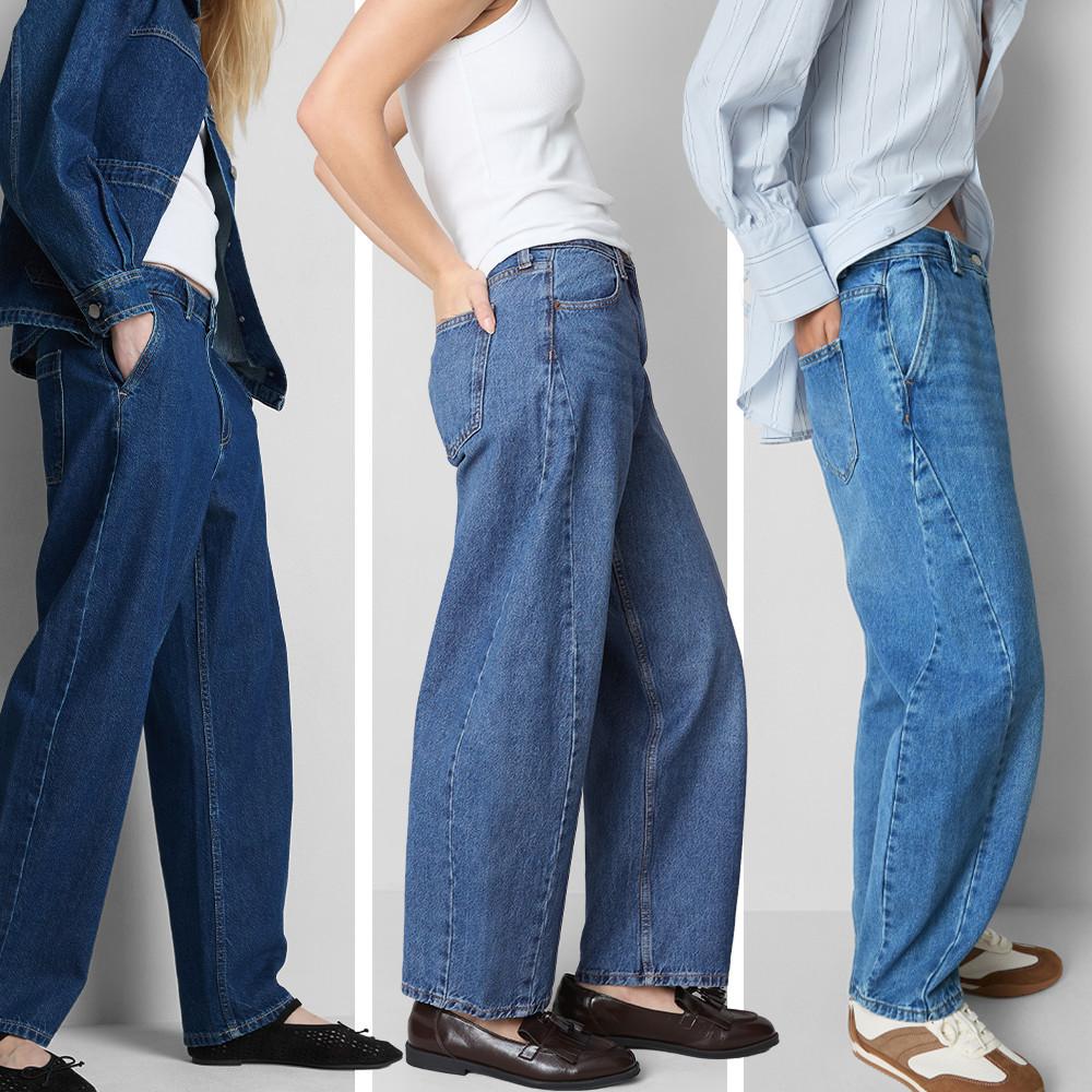 Model in mom jeans