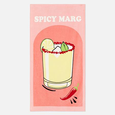 Beach towel with spicy margarita print