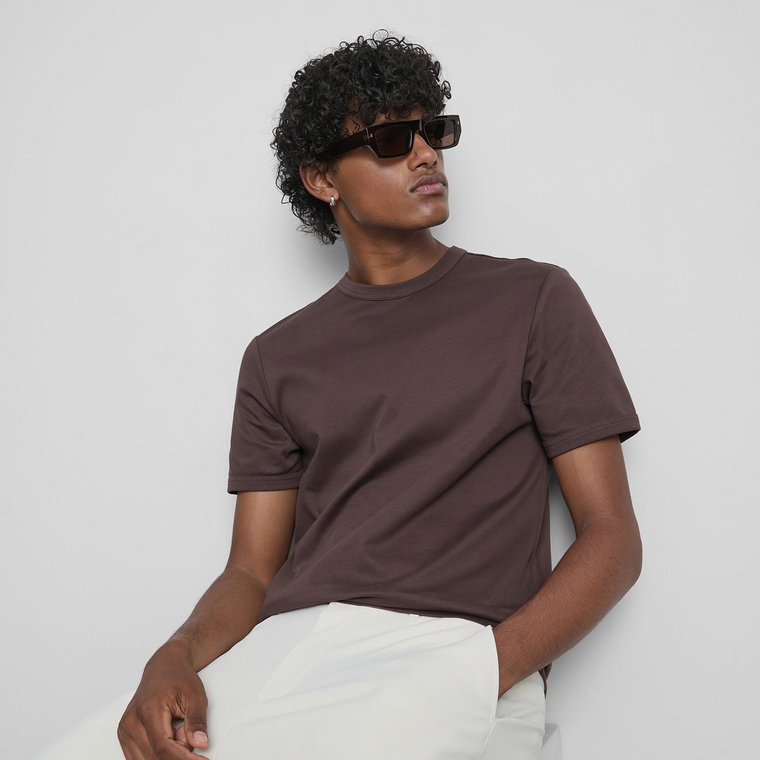 Men khaki t-shirt