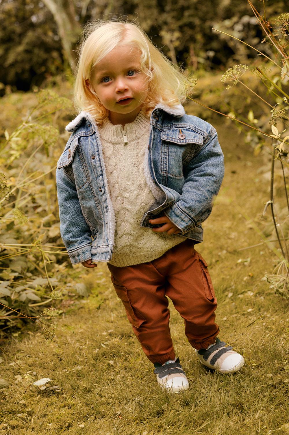 Chaqueta borrego estampado niño